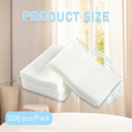 Lint Free Cotton Pads, Makeup Remover Pads, Cotton Cleaners, Wipes for Nail Art, Acrylic Polish Remover, 1200 Pieces