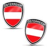 Skino Eu 2 x 3D Gel Sticker Austrian Flag Badge