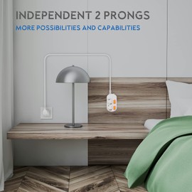 EVOELEC Sinzeln Switchable Socket Strip with Overcurrent Protection 16 A 250 V (1.5 m, 2 Compartments)