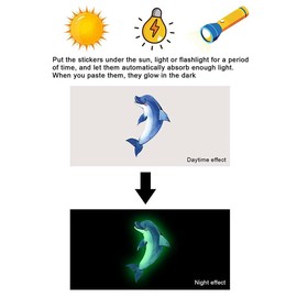 Mestiker 006 Wall Sticker Sea Life Blue Glow in the Dark Wall Sticker Wall Sticker Luminous Toilet Wall Sticker Stylish Art Cute Sticker Wall Sticker Decoration Bathroom Toilet Sticker Sticker PVC