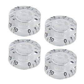 FLEOR 4pcs Transparent Guitar Knobs Top Hat Volume Tone Speed Control Knob for Electric Guitar Parts