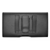 Generic Black Horizontal Leather Cover Belt Clip Case Pouch Holster