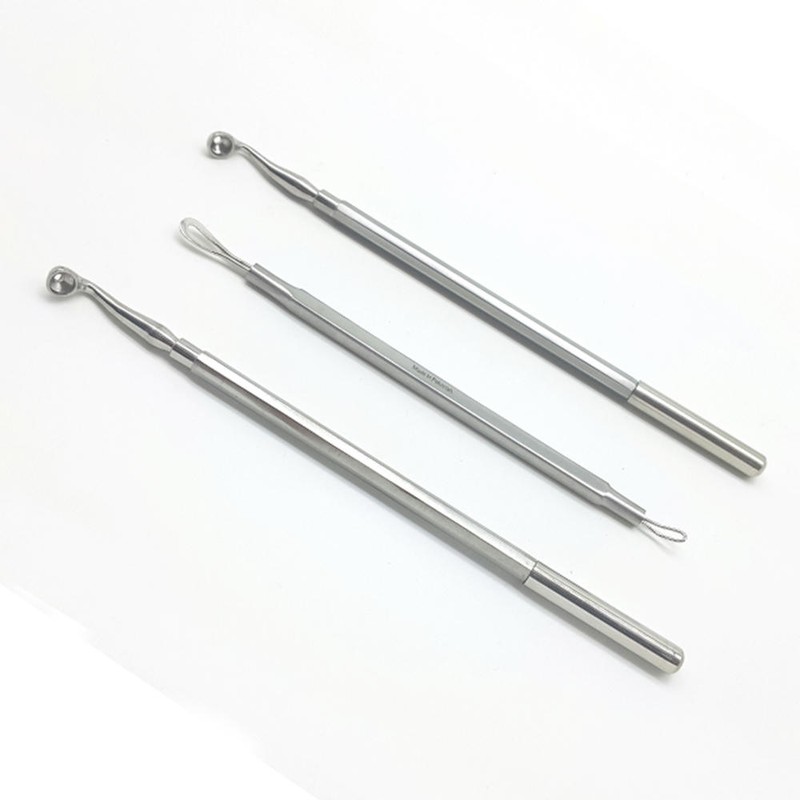 의료용 여드름압출기 3종 피지 여드름짜는도구 피부 Medical Acne Extractor 3-Piece