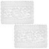 White Lace Table Runner, 2 Pcs 18.1x12.6in /46cmx32cm Washable Rectangle