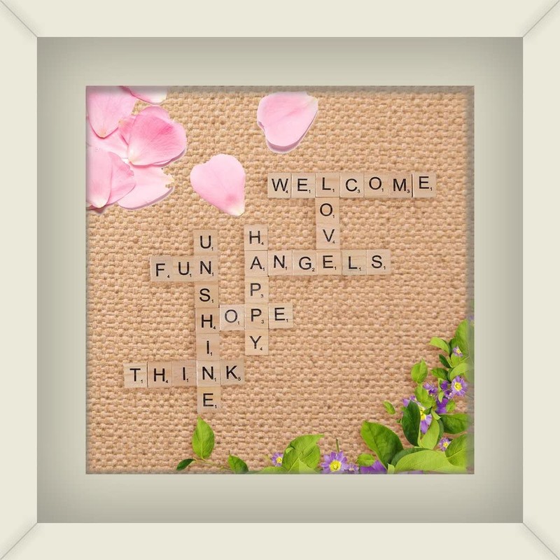 ASPIRE UK ® 200 Wood Scrabble Tiles Wooden Black Letters