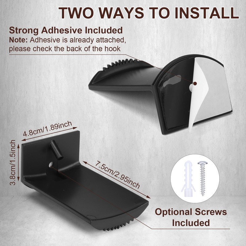 Dntorx 2.9 Inch Hat Hooks for Wall, 8 Pack Cowboy