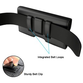 for LG Aristo 3, Aristo 2, LG Aristo, Premium Leather AGOZ Pouch Case Holster with Belt Clip & Belt Loops