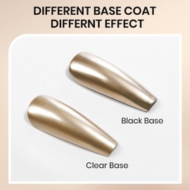 SUPWEE Champagne Mirror Nail Polish Quick Dry Metallic Nail Polish Non Gel High Glossy Nail Lacquer Air Dry Chrome Nails Polishes Oil-based Holo Fingernail and Toenail