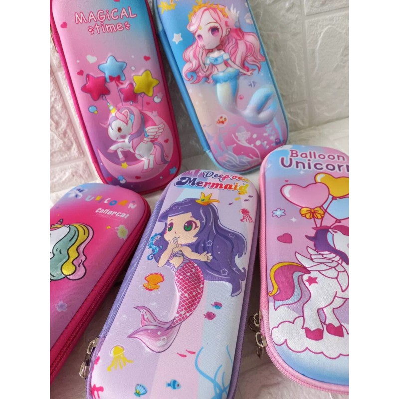 K&H Lapicera 3d Estuche Lápices Dibujos Animados Mayoreo 5pz Niñ