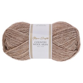 Utopia Crafts Country Wool Blend Aran Yarn for Knitting and Crochet 100g (1, Sandstone Beige)