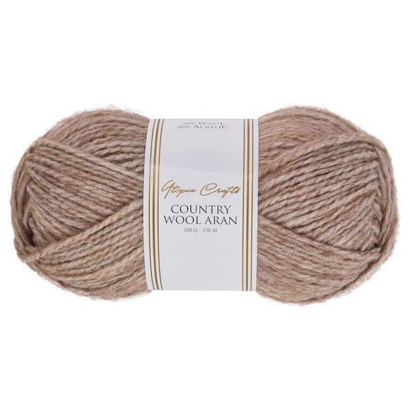 Utopia Crafts Country Wool Blend Aran Yarn for Knitting and