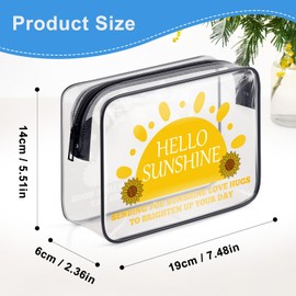 Inspirational Sunflower Gift for Women Girl Teens Makeup Bag Sunflower Lover Gift Cosmetic Bag Motivational Anniversary Birthday Gifts for Daughter Friends Sister Travel Zipper Toiletry Pouch