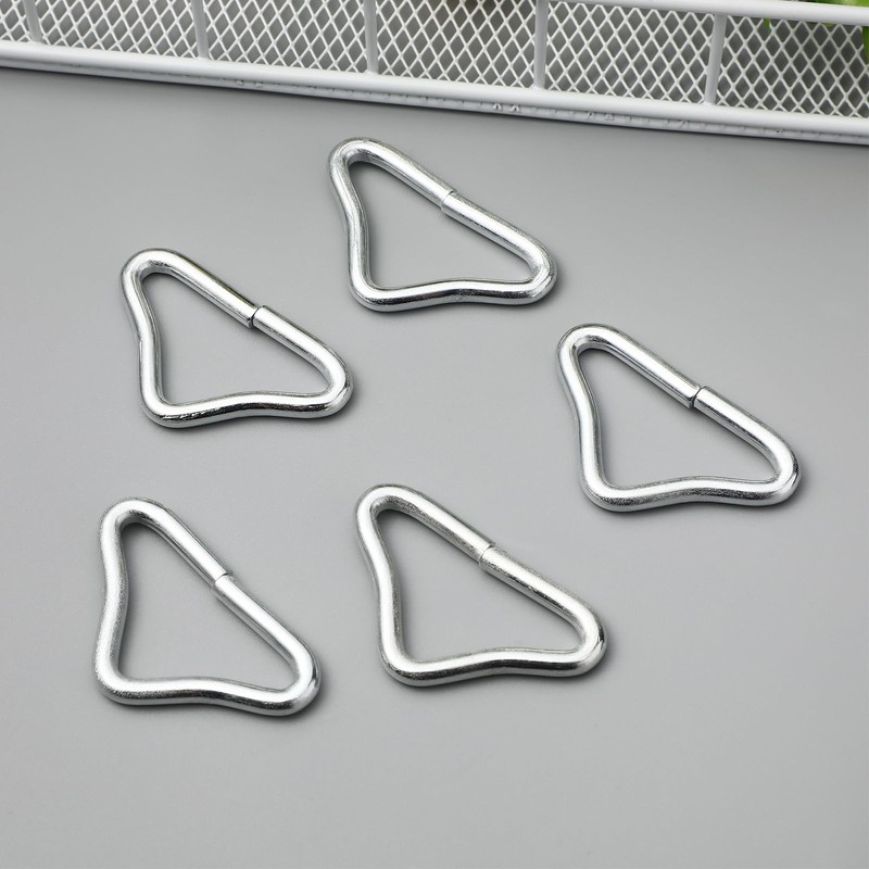 Gatuida 20pcs Trampoline Triangle Rings Galvanized Buckle Clips for Jumping