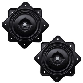 Frassie 2 Pack 10.2" Square Swivel Plate Replacement, Ball Bearing Swivel Square Turntable for Recliner Chair or Furniture