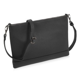 LASIEM Sacoche Men's Women's Shoulder Bag, Smartphone Pouch, Leather Bag, "Dare", Crossbody Bag, Black
