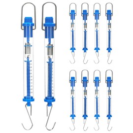 QWORK Spring Scale, 10 Pack 20N Transparent Spring Balance Hanging Tube Spring Scale