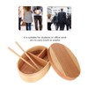1Layer Bento Box Wood Lunch Box Wooden Sushi Tableware Bowl