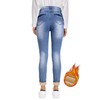 Women's Fleece Lined Jeans Thicken High Waisted Skinny Stretch Jeans