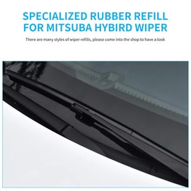 Wiper Blade Refill, 26''+19'' Wiper Refill 10 mm Original Equipment Manufacturer Replacement Wiper Blade Refill Rubber Strip Cut to Size (Pack of 4)