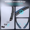 ZIQOPGD Neckband Retractable Bluetooth Headphones, Wireless Headset with 22H Playtime,