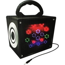 LED Stereo Box - Color Changing Speaker - Flashing LED Lights - 3.5mm Aux Cable Only