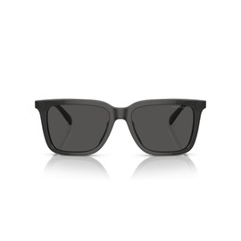 Coach HC8385U Universal Fit Sunglasses, Transparent Dark Grey/Grey Solid, 54 mm