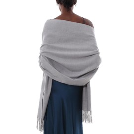 PIOYMEYA Scarf Stole Festive Fur Evening Dress Pashmina Scarves Scarves for Women Winter, lightgrey