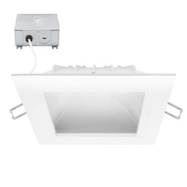 Maxxima Luvoni 6 in. Square 2700K Slim Deep Recessed LED Indirect Downlight, IC Rated, 840 Lumens, Warm White