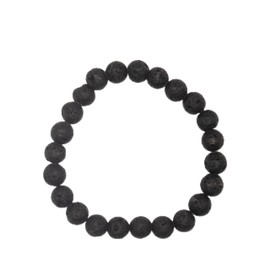 H&H Spirit Jewerly Lava Natural Gemstone Bracelets Natural Stones Ball Bracelet 8 mm Beads for Men and Women, Gemstone, Semi-precious stones