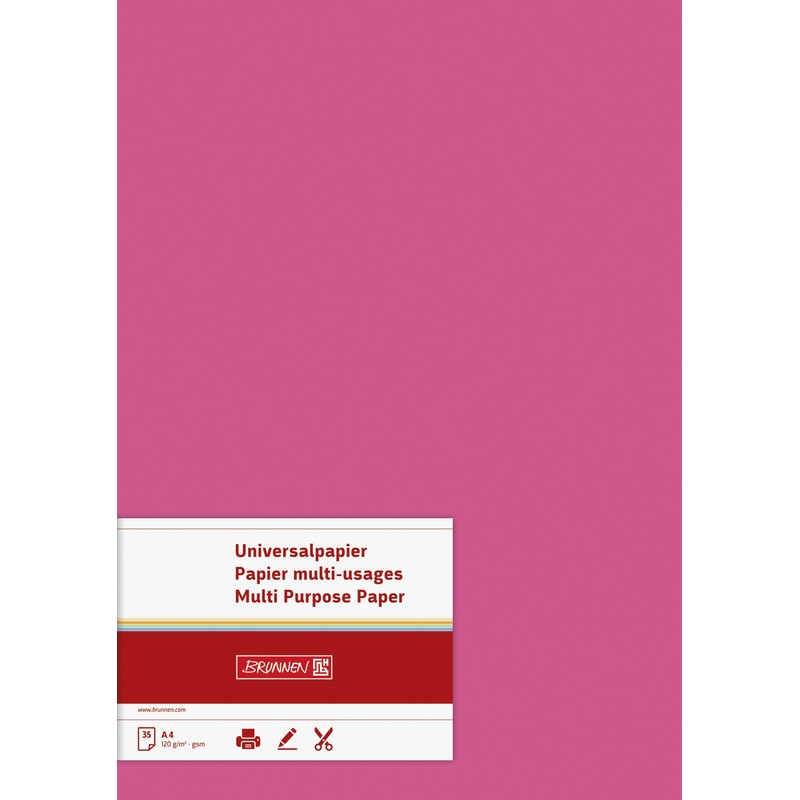 Brunnen 105123526 Universal Paper A4 35 Sheets 120 g/m² Fuchsia