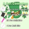 KRTBKR 24Pcs Green Shamrock Full Cover Short Square False Nails