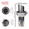 Larcele Motorcycle 48mm Adjustable and Detachable Universal Inclined Rear Silencer