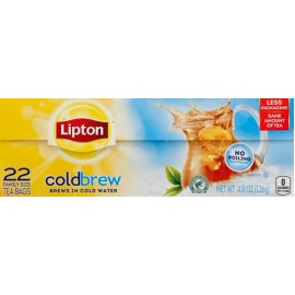 Lipton Cold Brew Iced Tea Bags, Family Size Iced Tea Bags, 22 Total Tea Bags - PACK OF 2