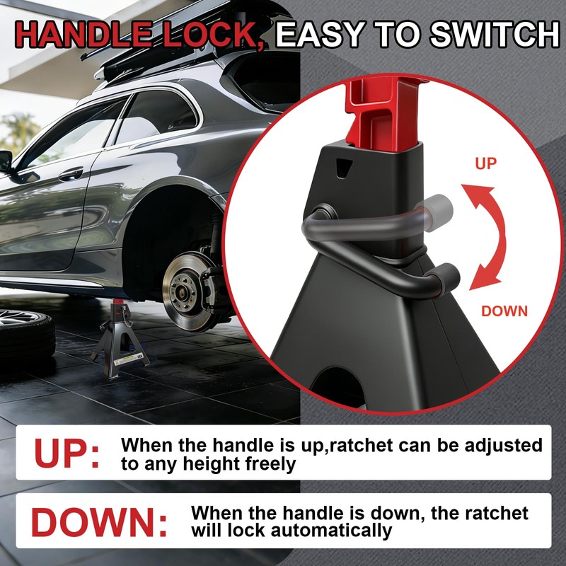 USYATO 3 Ton Heavy Duty Car Jack Stands with Double