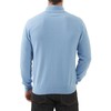Kallspin Men's Quarter-Zip Sweater Pure Cotton Mock Neck Knit Long