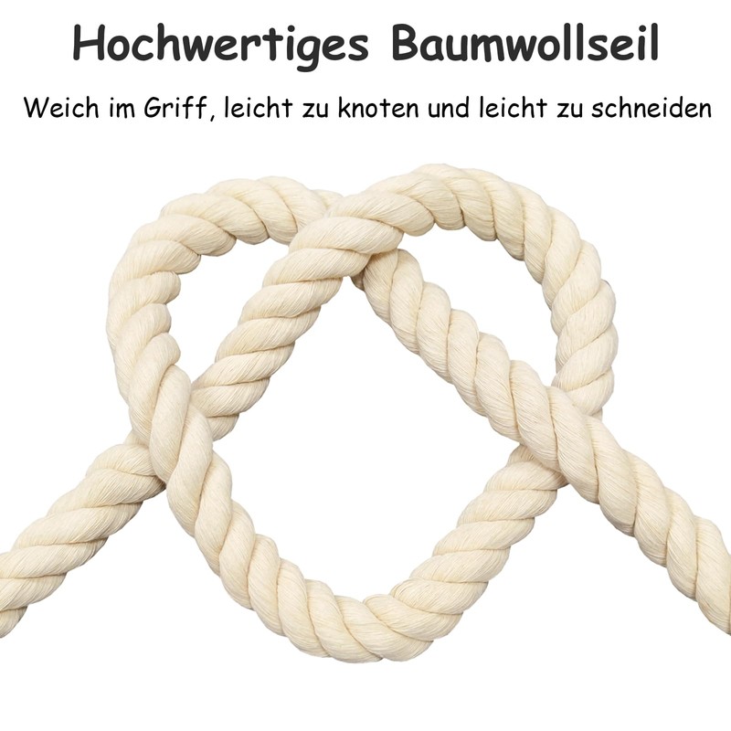 FOSER Cotton Rope, Macrame Yarn, Cotton Cord for DIY Crafts,