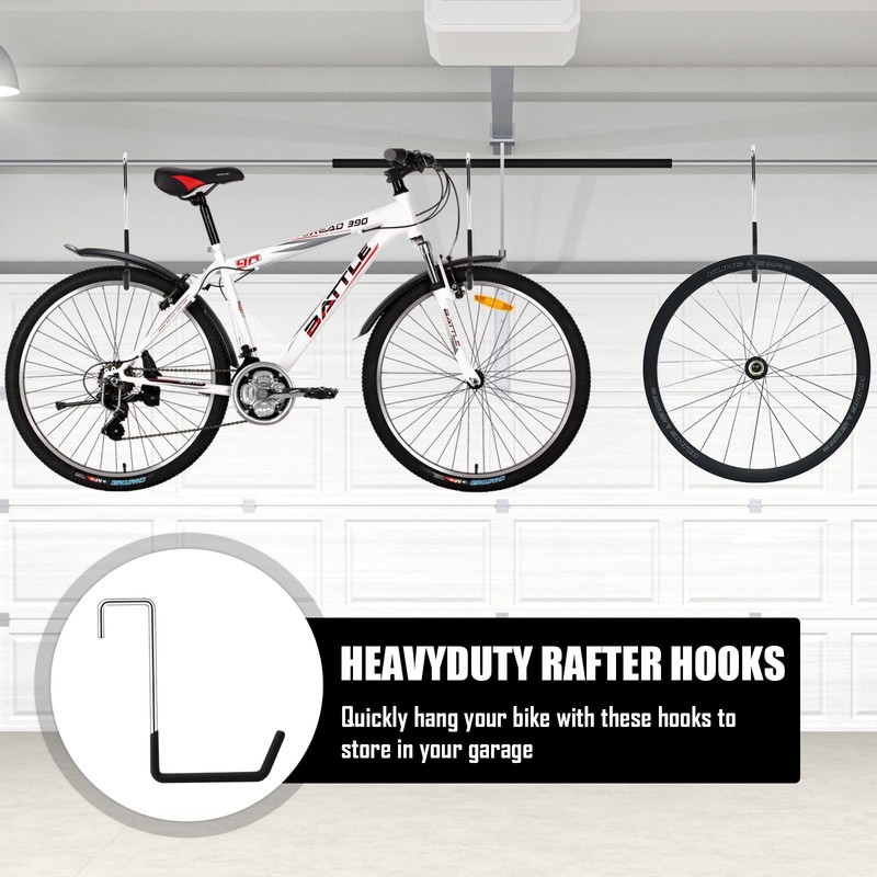 Encuryna Pack of 4 Robust Rafter Hooks, 19 cm, S-Garage