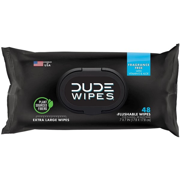 Wet DUDE Wipes Flushable Wipes - 1 Pack 48 Wipes