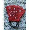 Face Mask Triple Layer Handmade Washable Cloth Red Bandana