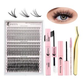 Mafita® Blister Maquillaje Extensión Kit Para Pestañas Li Lash Mink Rizado Postizas Diy Accesorios Fibras Mix Pack Espesor 0.07mm 10d/20d/30d 8-16mm Negro