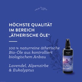 AllgäuQuelle® Auto Duftspray | Der BIO Auto-Duft als natürlicher Auto-Duftspender mit Lavendel, Alpenzirbe u. Eukalyptus | ideales Auto Zubehör für Auto Innenraum und Wohnmobil