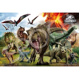 Epoch 100 Piece Jigsaw Puzzle, Dinosaur Attack Large Piece (10.2 x 15.0 inches (26 x 38 cm)