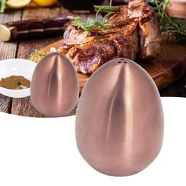Saleros De Mesa, Pimentero, Salero en Forma de Huevo, Compacto Decora Tu Cocina Fácil de Distinguir A181 Salero para Almacenar Sal, Pimienta(Oro rosa)