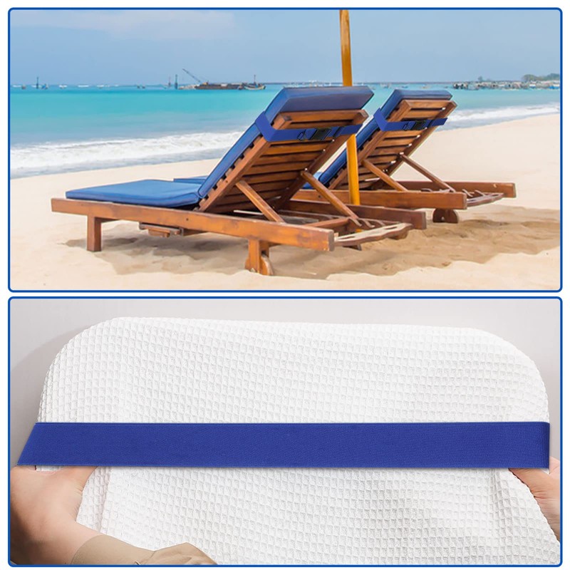 4 Pack Towel Bands for Beach Chairs Cruise, 2×15.7 Inch