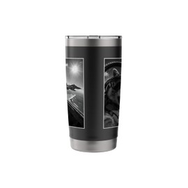 Raccoon Selfie Jet Airplane, Cool Airplane Raccoon Flyer Stainless Steel Insulated Tumbler