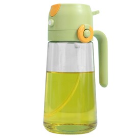 WPWWPW Open sideways，2 In 1 Oil Dispenser And Oil Sprayer, 16 Oz/470 Ml Oil Dispenser For Kitchen Spray, With Fine Mist Nozzle, Suitable For Cooking, Air Fryer, Salad, Grilling (green-A)