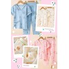 ゆめパジャマ ダブルガーゼパジャマ キッズ ルームウェア子供 コットン 春夏 秋冬 Ｖネック長袖 綿100 通気性