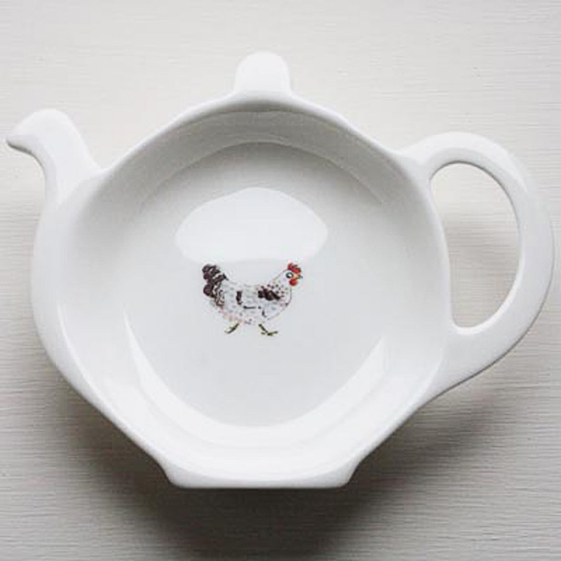 Sophie Allport Fine Bone China Tea Tidy - Chickens