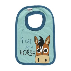 LazyOne Animal-Print Baby Bibs, Cute Baby Shower Gifts, One Size, (Eat Like a Horse, One Size)