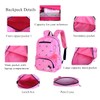 VIDOSCLA 3Pcs Crown Prints Backpack Sets Bowknot Primary Schoolbag Travel
